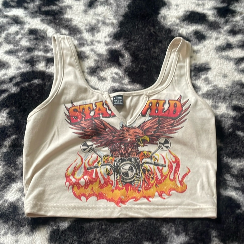 Tan, stay wild tank top, size smalll